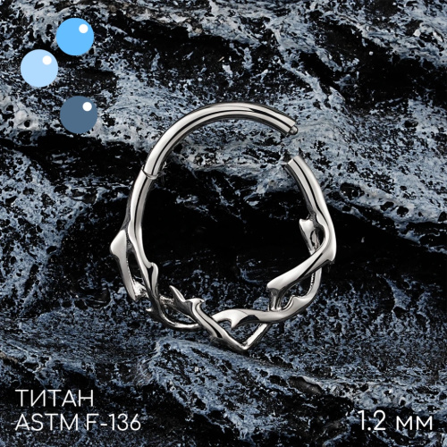 Кольцо-кликер Терновник 1.2 мм (16 G) фото 2
